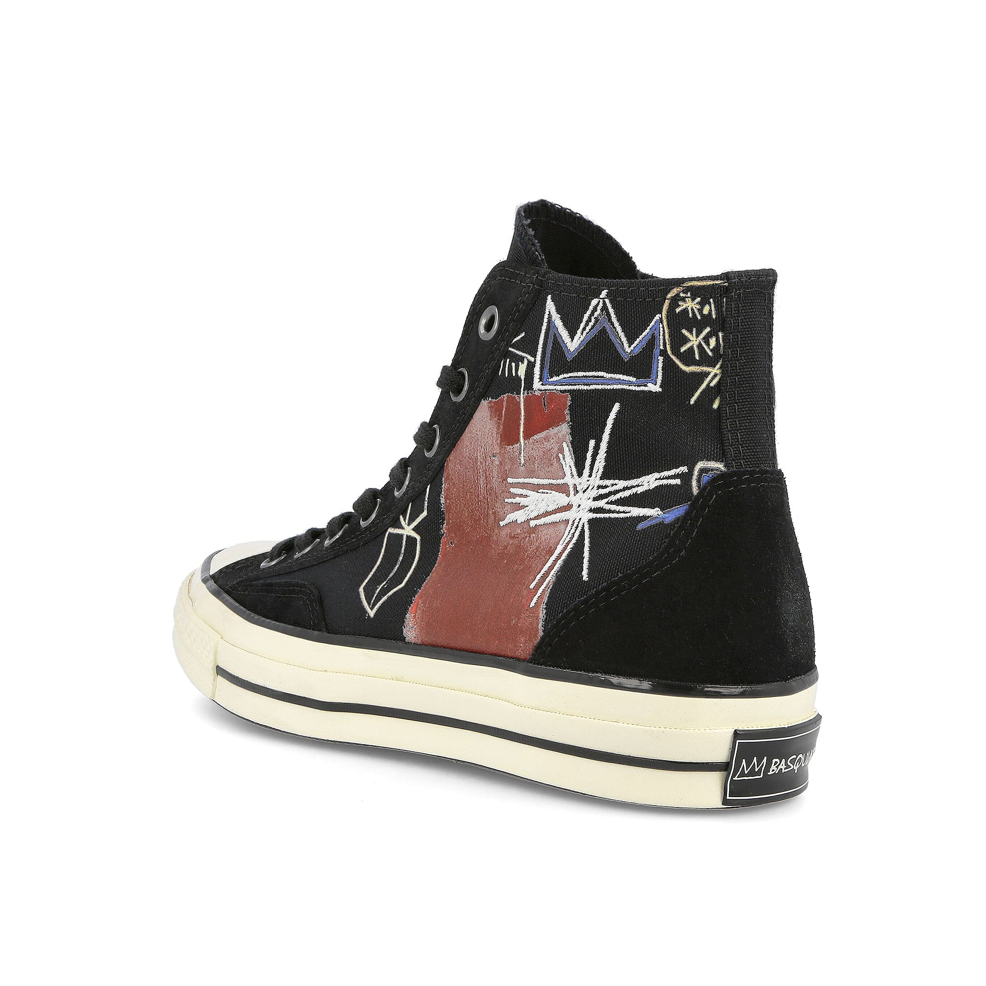 Converse Basquiat x Converse Chuck 70 Hi Black / Multi / Egret  Close-up | Overkill