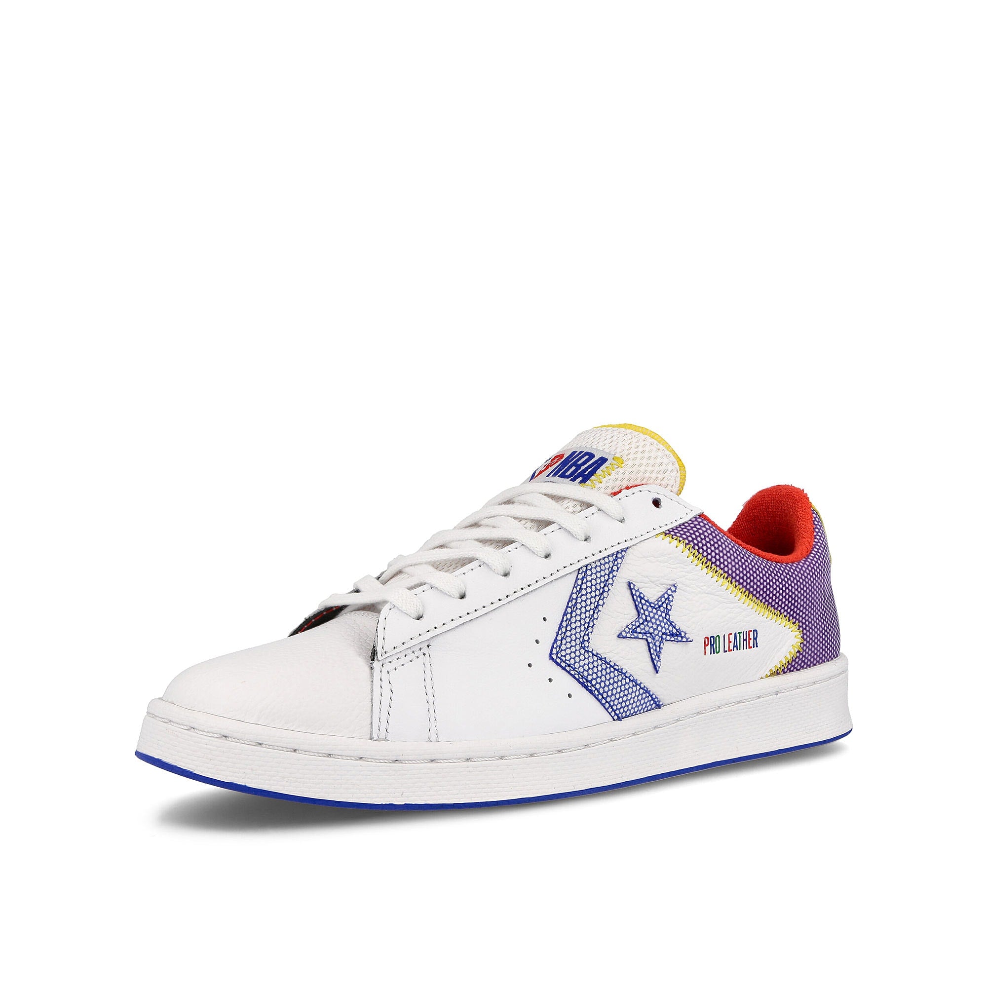 Converse NBA x Converse Pro Leather OX White-Game Royal-Court Purple Sneakers  Detailfoto | Overkill