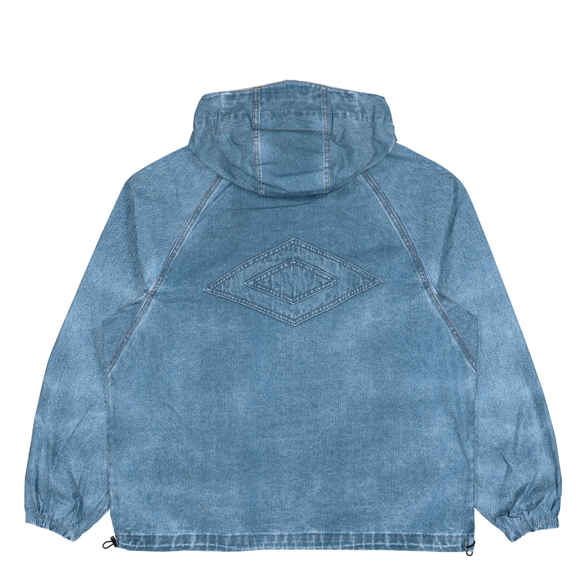 Umbro x Wasted Paris Trompe L'oeil Windbreaker Washed Blue Light Jacket 177050 Close-up | Overkill
