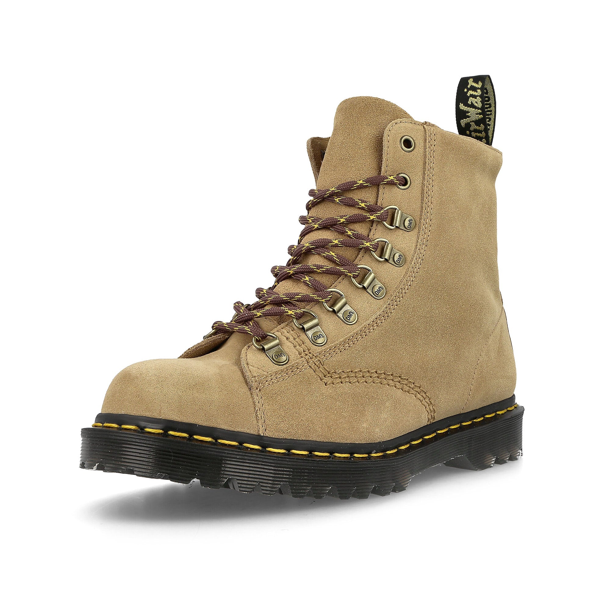 Dr. Martens Barton Sand Repello Calf Suede Gum Oil Boots  Close Up | Overkill