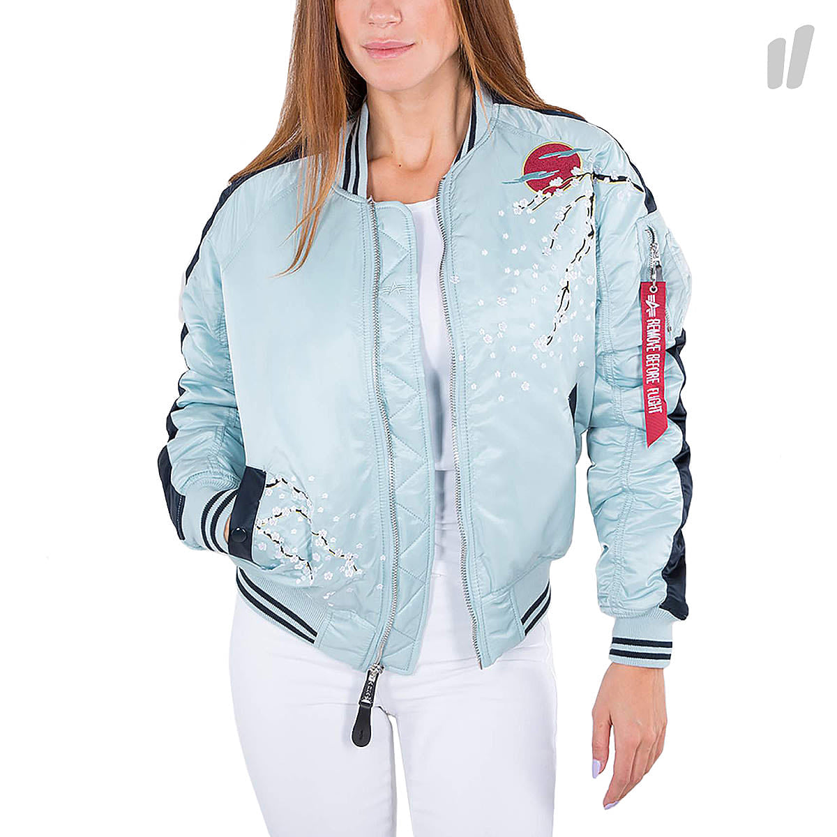 Alpha Industries Wmns MA-1 Souvenir Jacket Air Blue Jackets 178002 / 398 | Overkill