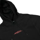 Wasted Paris Caution Hoodie Black Hoodies Close-up | Overkill