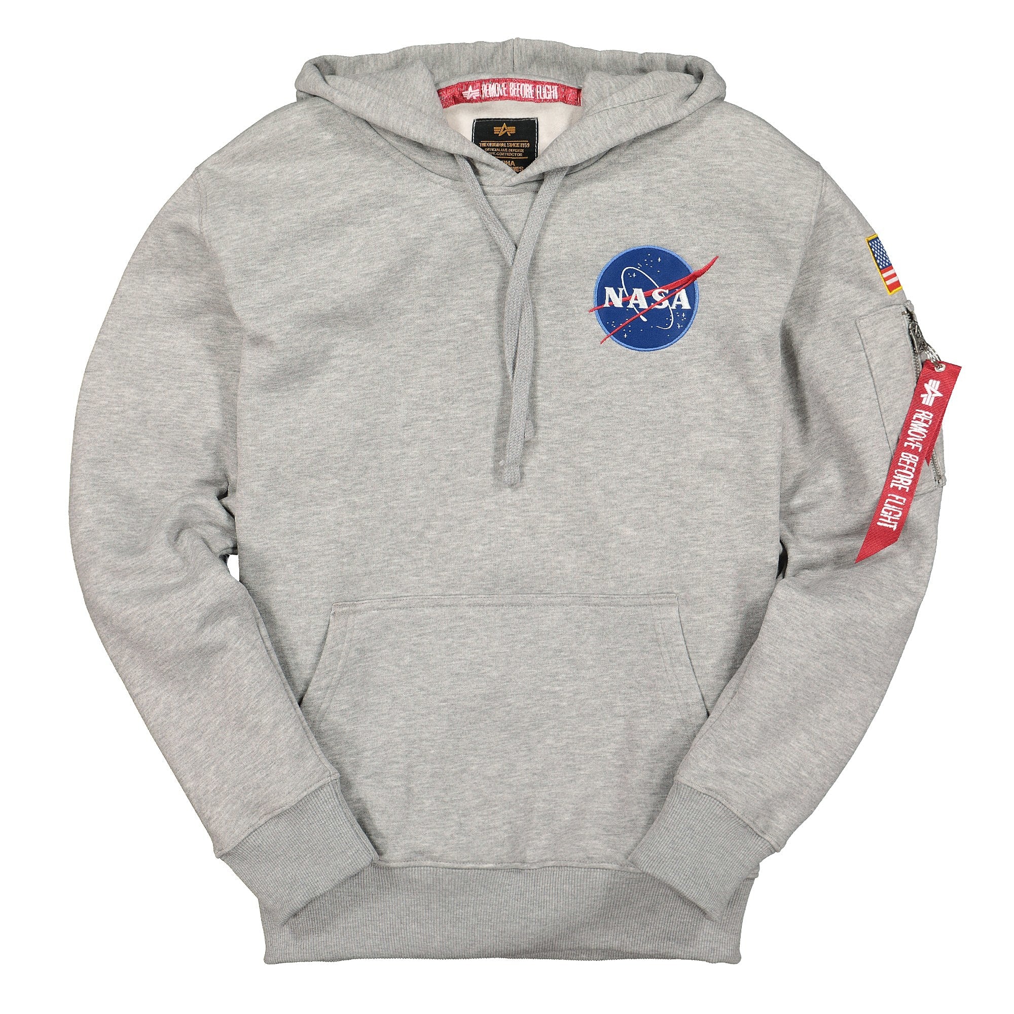 Alpha Industries Space Shuttle Hoody Grey Heather Hoodies 178317 / 17 | Overkill