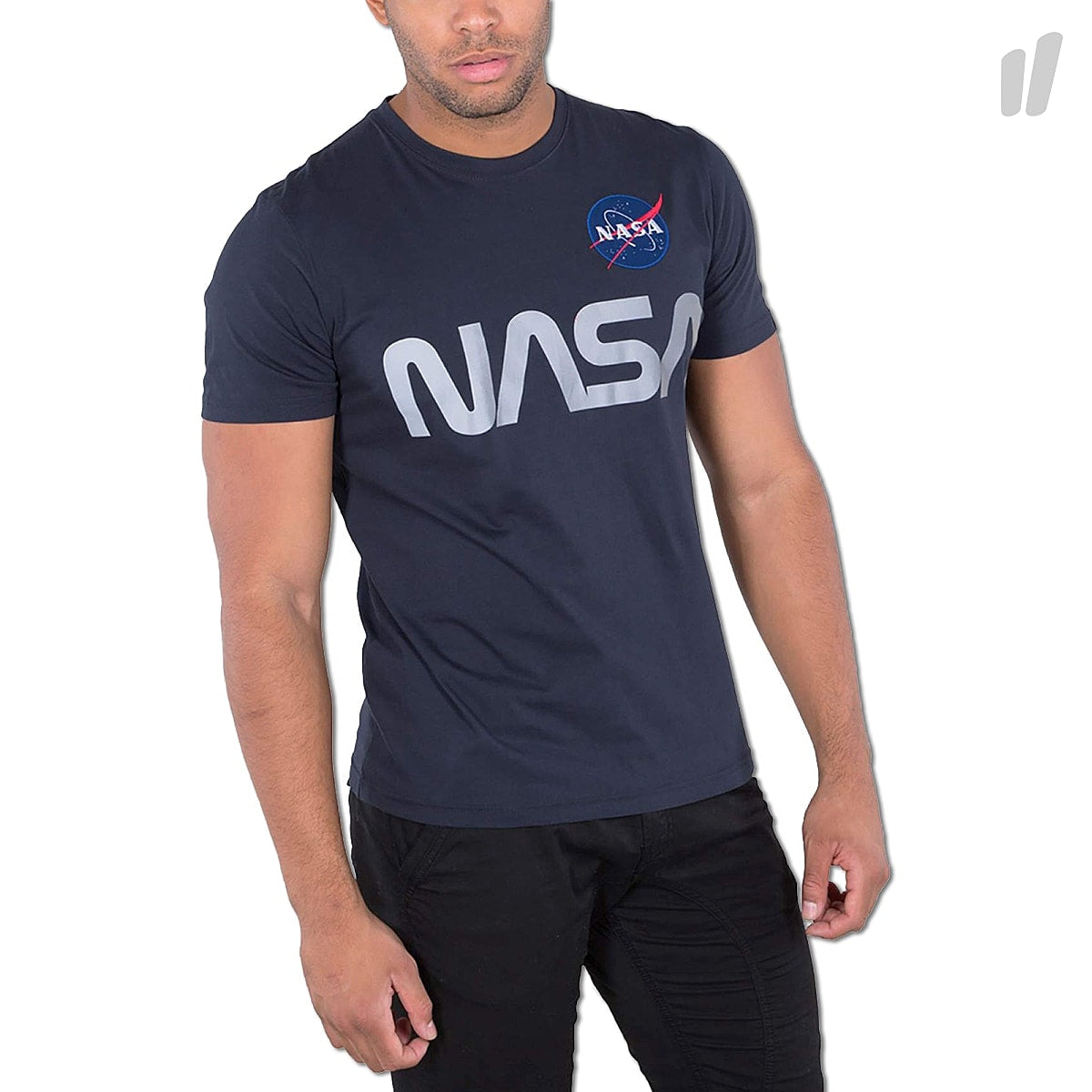 Alpha Industries NASA Reflective Tee Rep.Blue T-Shirts 178501 07 | Overkill