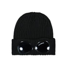 C.P. Company Extra Fine Merino Wool Goggle Beanie Black Beanies 17CMAC122A-005509A 999 | Overkill