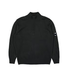 C.P. Company Lambswool GRS Half Zipped Knit Sweater Black Sweatshirts 17CMKN144A-110149A 999 | Overkill
