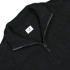 C.P. Company Lambswool GRS Half Zipped Knit Sweater Black Sweatshirts Close-up | Overkill