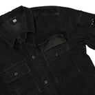 C.P. Company Corduroy Buttoned Utility Overshirt Black Shirts Close-up | Overkill