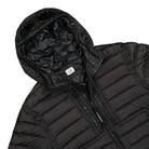 C.P. Company D.D. Shell Goggle Down Jacket Black Puffer Jackets Close-up | Overkill