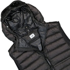 C.P. Company D.D. Shell Goggle Down Vest Black Vests Close-up | Overkill