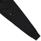 C.P. Company Diagonal Raised Fleece Lens Hooded Sweatshirt Black Hoodies Detail view 1 | Overkill