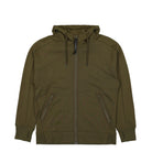 C.P. Company Diagonal Raised Fleece Goggle Zipped Hooded Sweatshirt Ivy Green Hoodies 17CMSS028A-005086W 683 | Overkill
