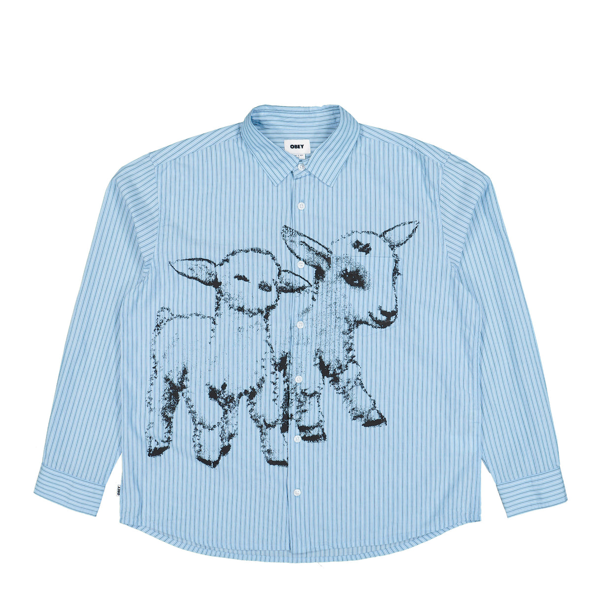 Obey Billy Shirt Light Blue Multi shirt 181200433-LBL | Overkill
