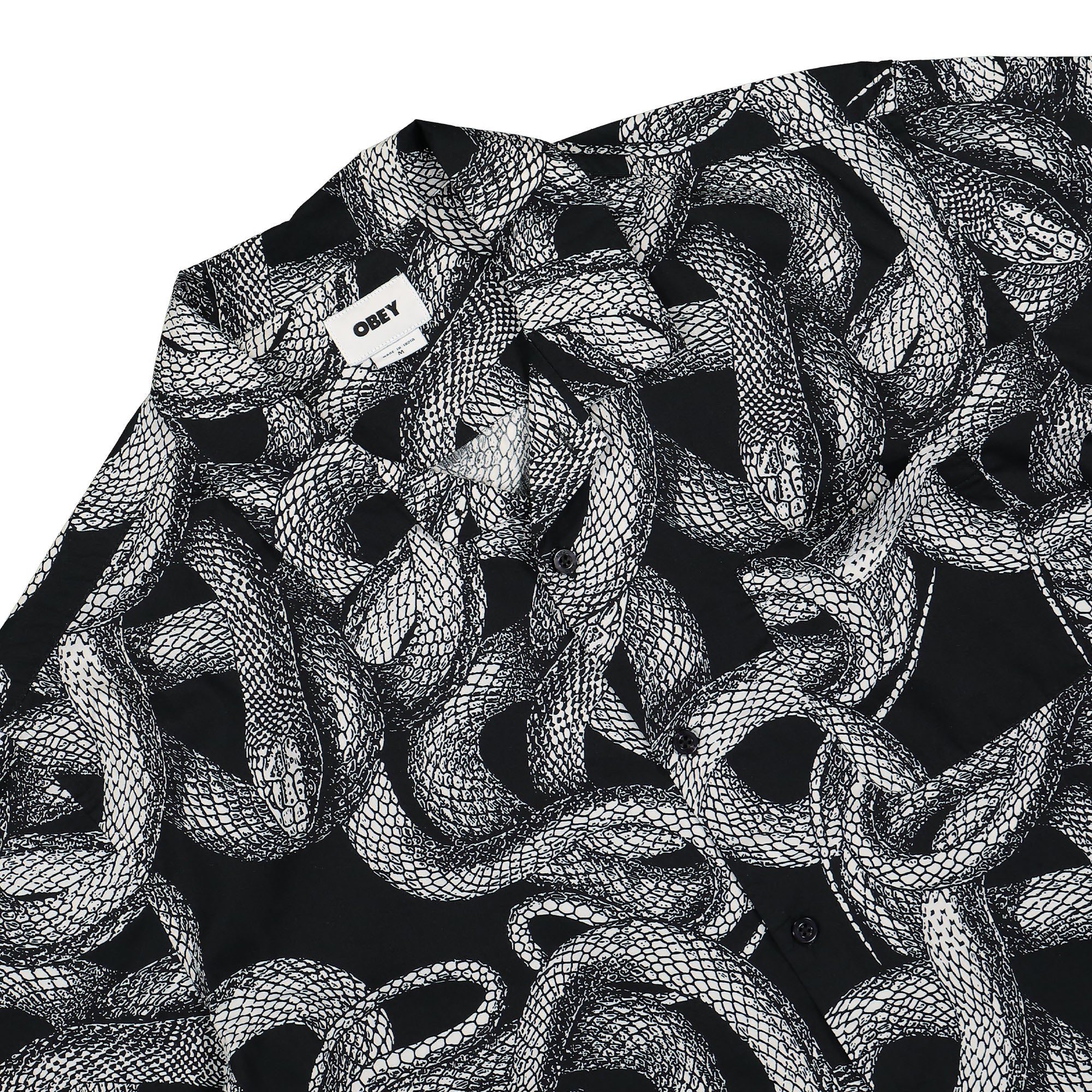 Obey Slither Woven Shirt Black Multi Shirts Detailfoto | Overkill