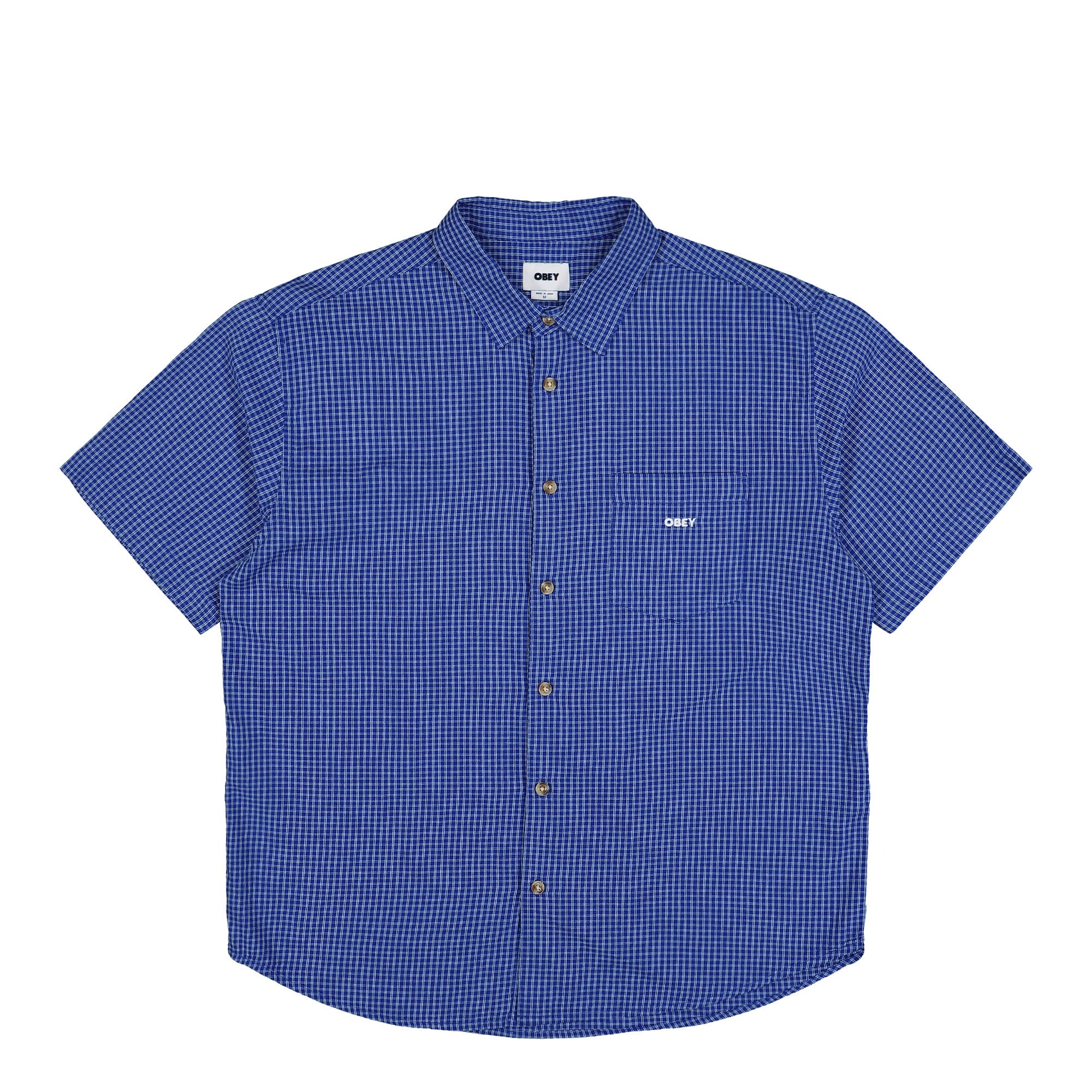 Obey Bigwig Frank Woven Shirt Surf Blue Multi Shirts 181210464-SFB | Overkill
