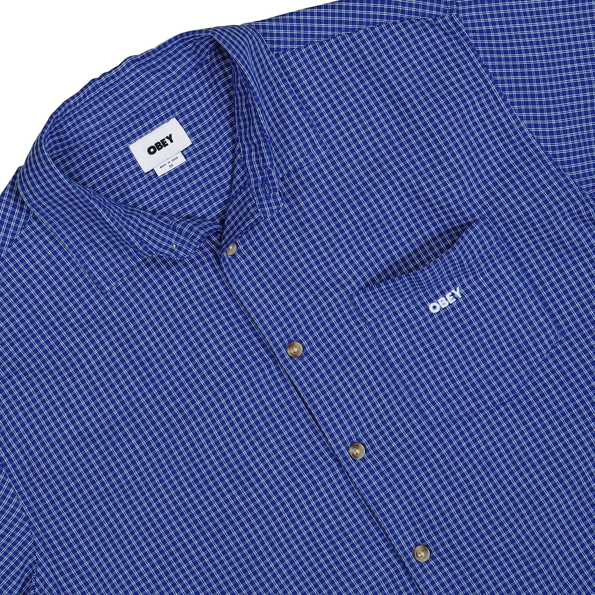 Obey Bigwig Frank Woven Shirt Surf Blue Multi Shirts 181210464-SFB | Overkill