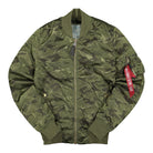 Alpha Industries MA-1 VFLW Shiny Camo Jacket Sage Green Jackets 186014 01 | Overkill