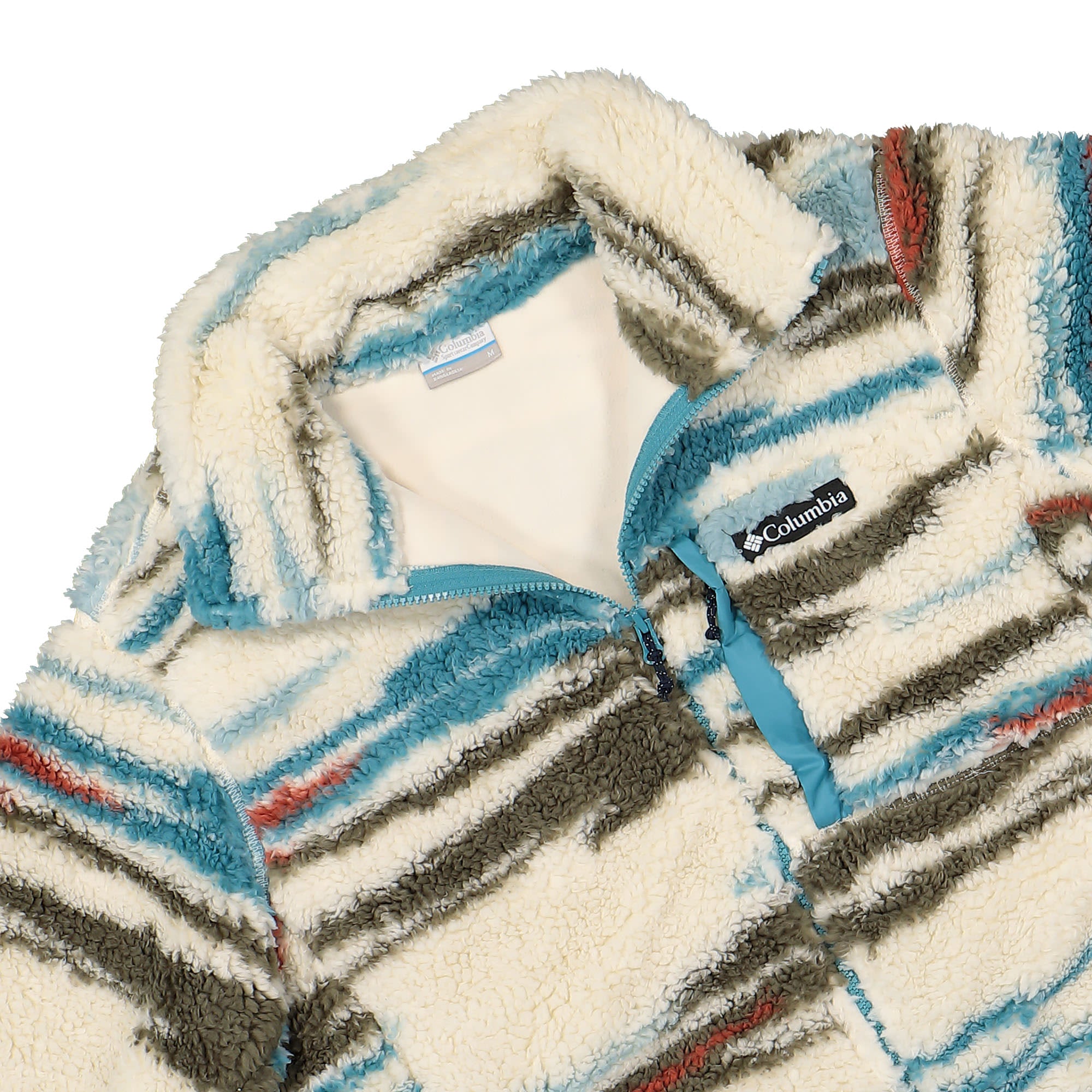 Columbia Winter Pass Print Fleece Full Zip Chalk Skyscape Print Jackets Close-up | Overkill