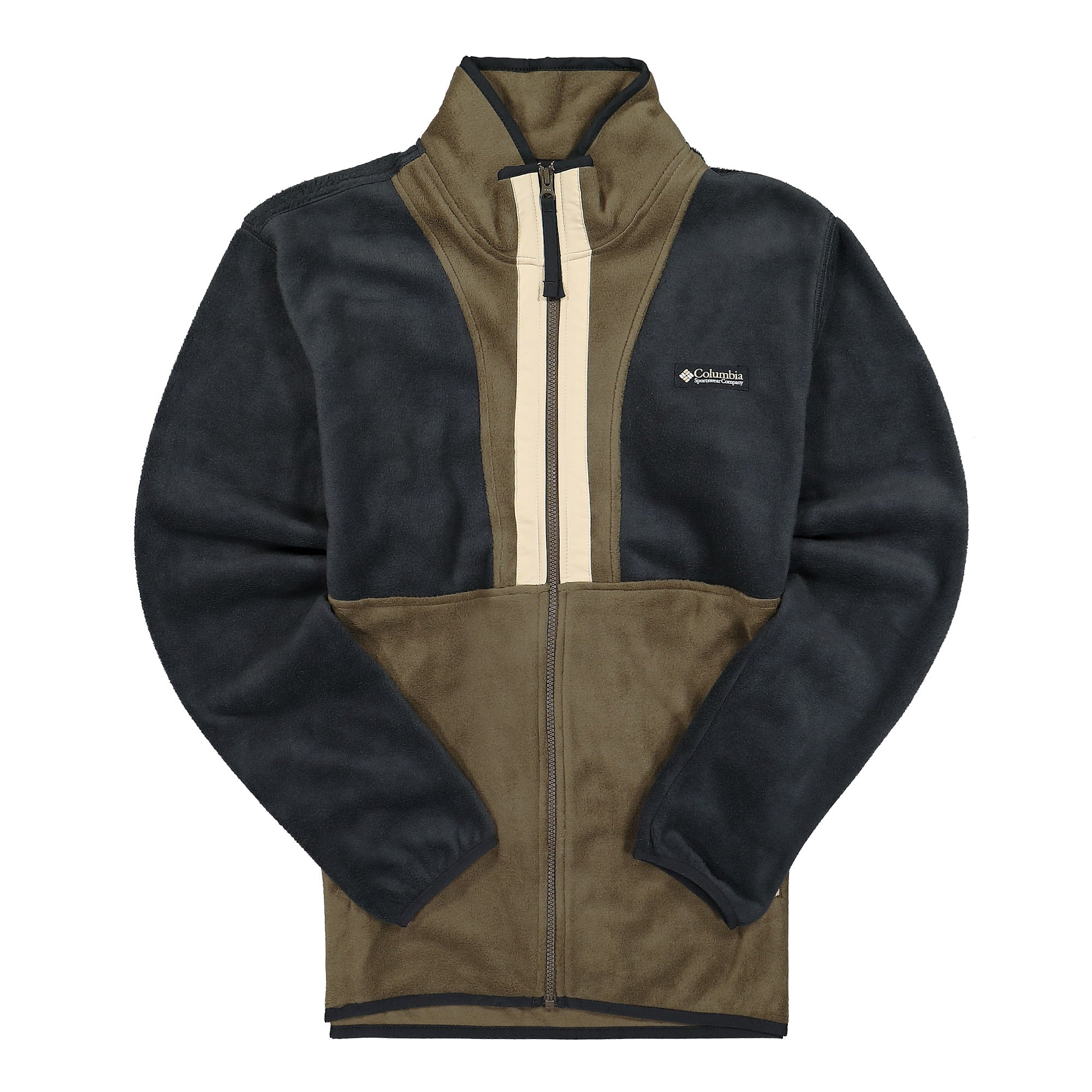 Columbia Back Bowl Full Zip Fleece Black  Olive Green  Ancient Fossil Fleece Jackets 1872792015 | Overkill