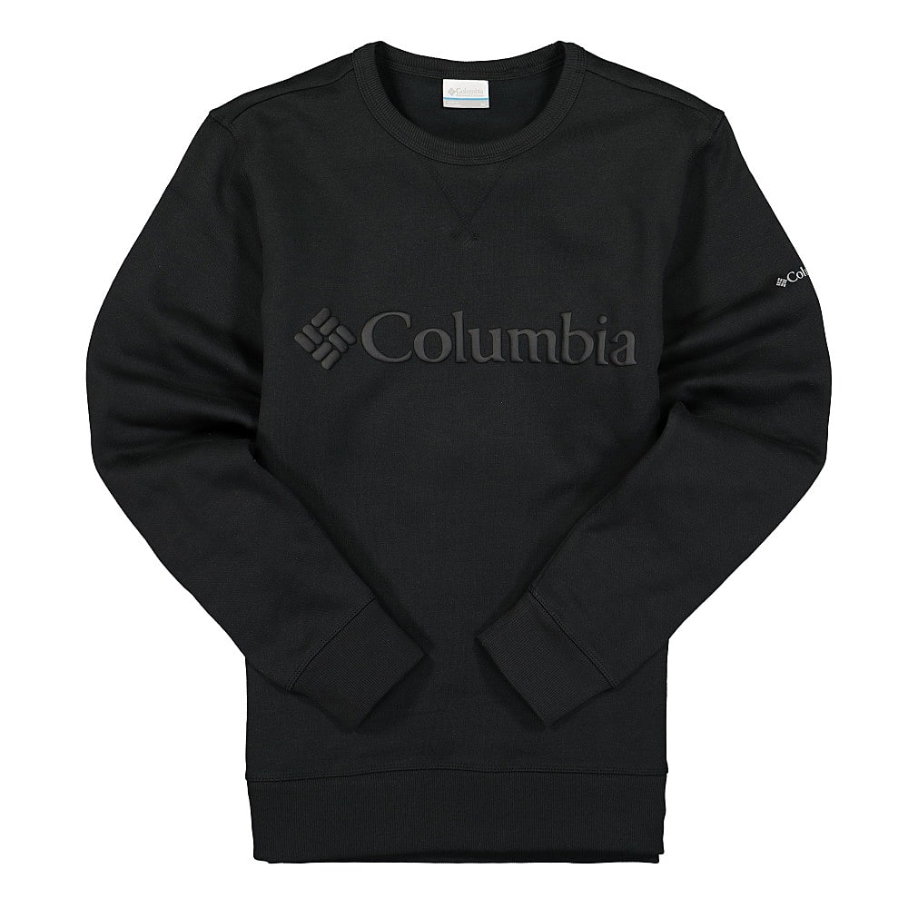 Columbia Logo Fleece Crew Black Puff Logo Sweatshirts 1884931011 | Overkill