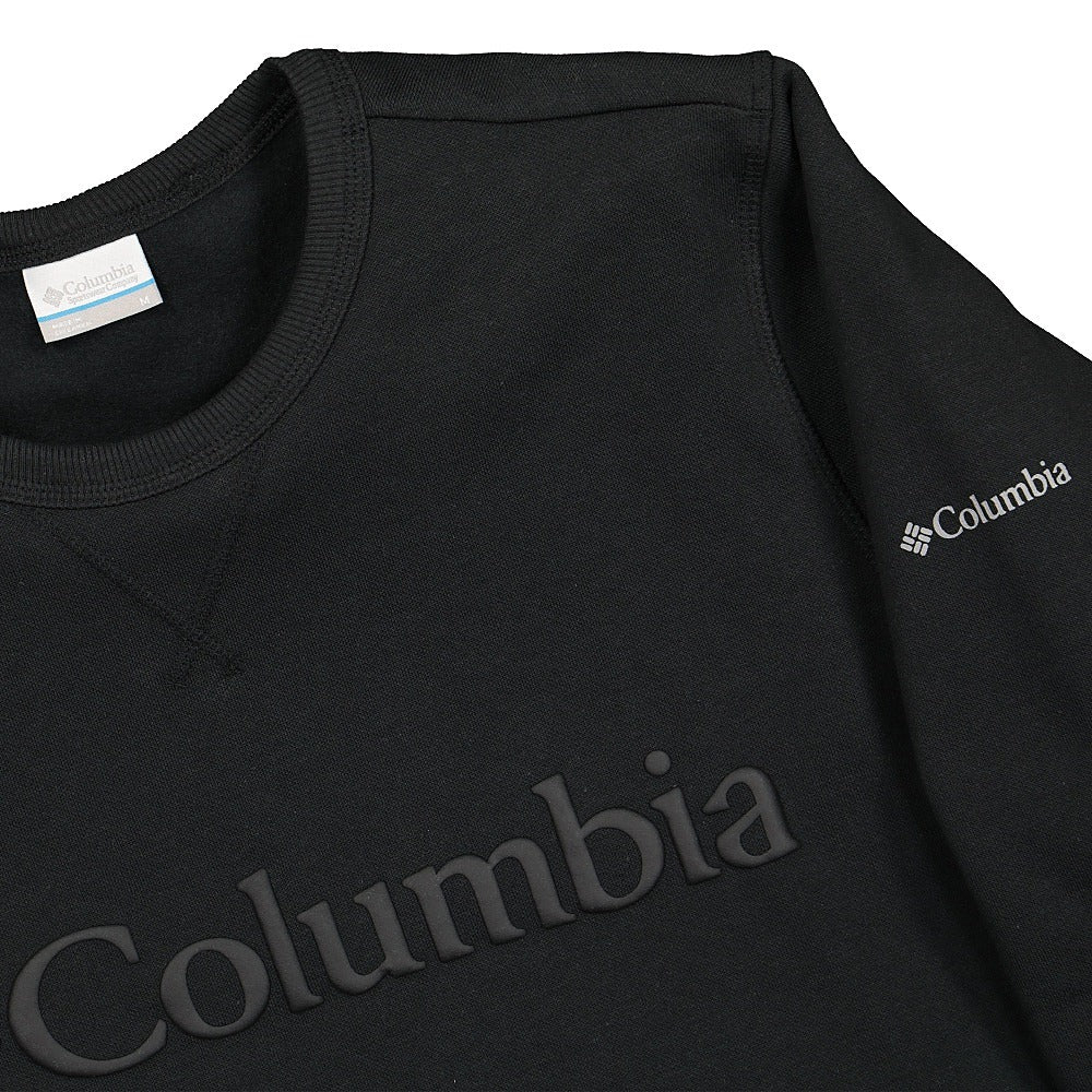 Columbia Logo Fleece Crew Black Puff Logo Sweatshirts Close-up | Overkill