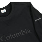 Columbia Logo Fleece Crew Black Puff Logo Sweatshirts Close-up | Overkill