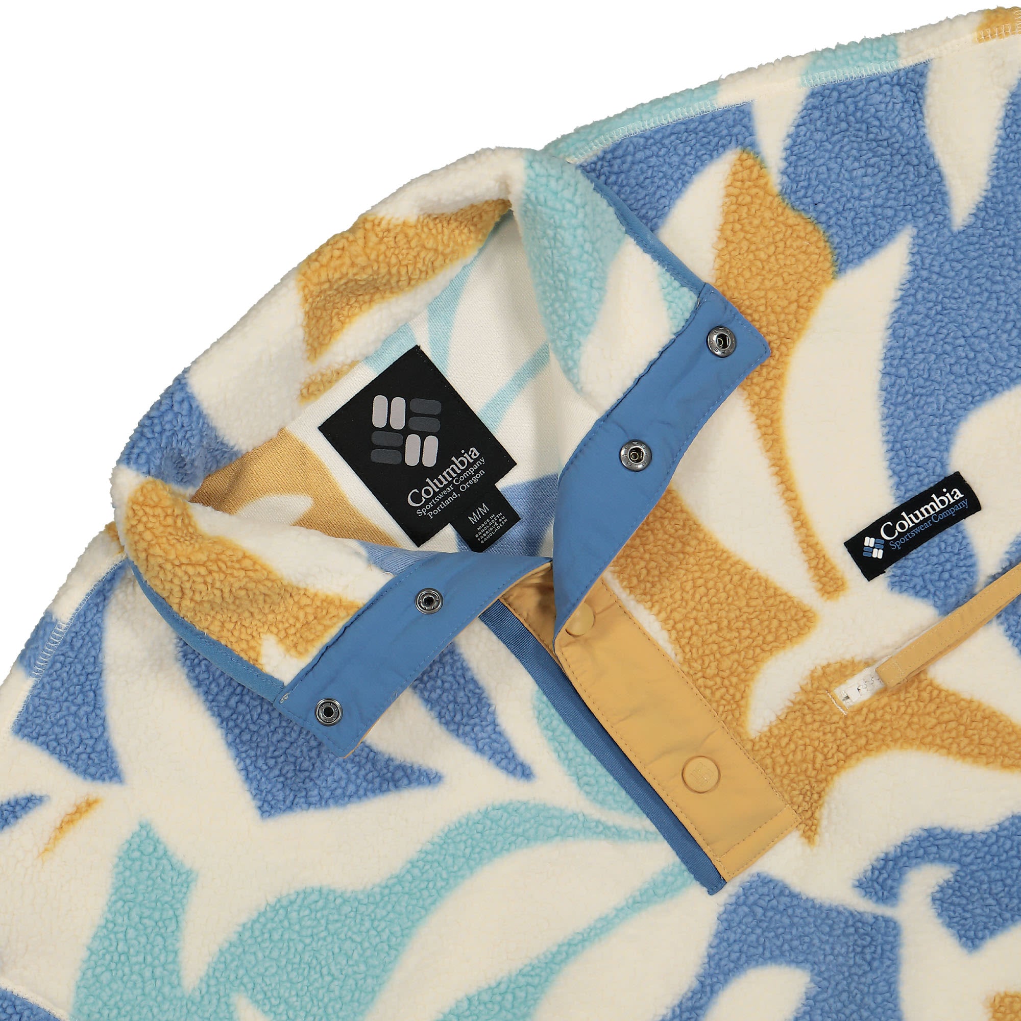 Columbia Helvetia Half Snap Fleece Chalk Floristic / Light Camel / Skyler Sweatshirts Close-up | Overkill