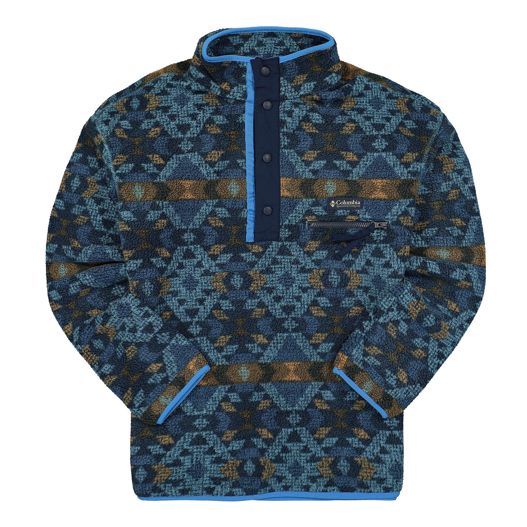 Columbia Helvetia Half Snap Fleece Canyon Blue Blanket Print Sweatshirts 1889853430 | Overkill