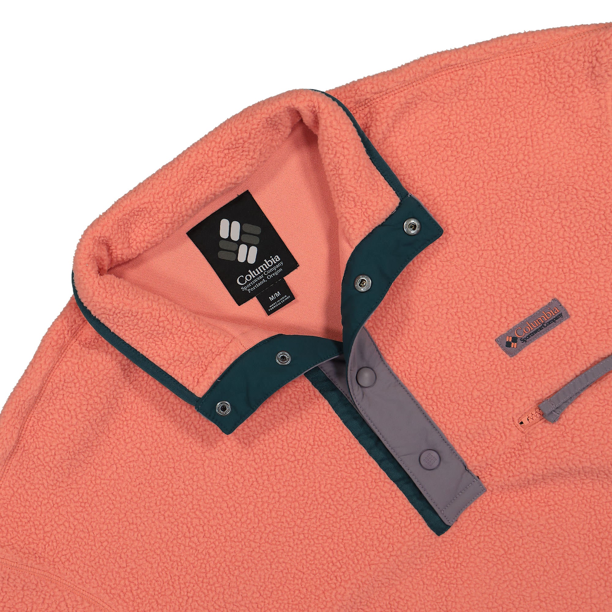 Columbia Helvetia Half Snap Fleece Faded Peach Fleece Jackets Close-up | Overkill