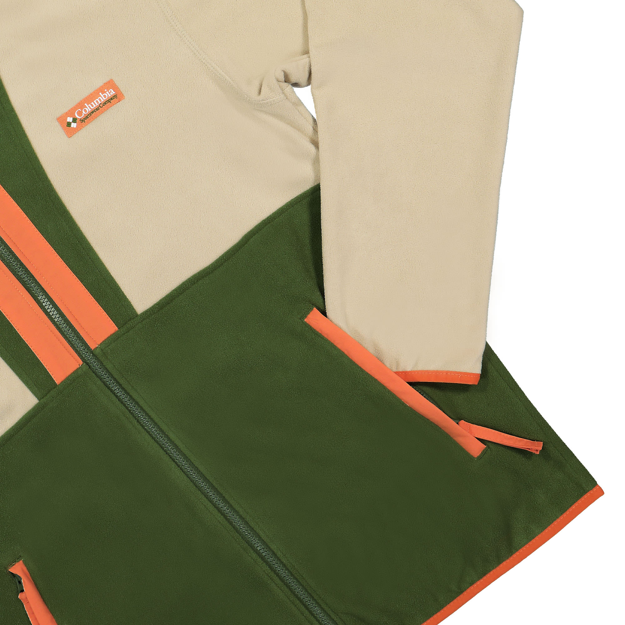 Columbia Back Bowl Lightweight Fleece Ancient Fossil / Pesto / Dusty Orange Fleece Jackets Detailfoto | Overkill