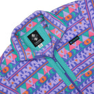 Columbia Back Bowl Lightweight Fleece Purple Lotus Camp Blanket / Bright Aqua Fleece Jackets Close-up | Overkill
