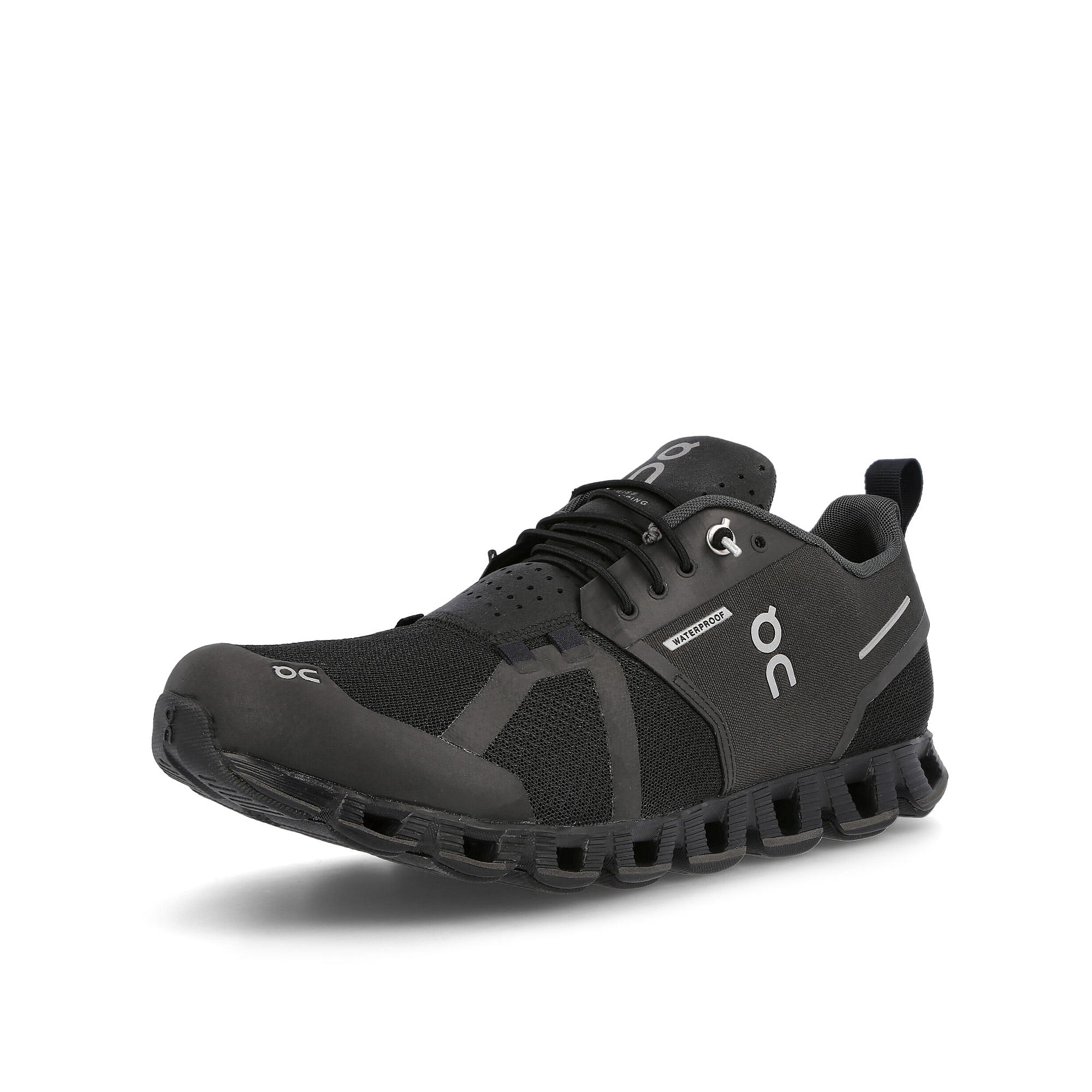 On cloud waterproof Black-Lunar Low Top Sneakers  Close Up | Overkill