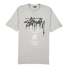 Stussy World Tour Drip Tee Grey Heather T-Shirts 1903617 / 0009 | Overkill