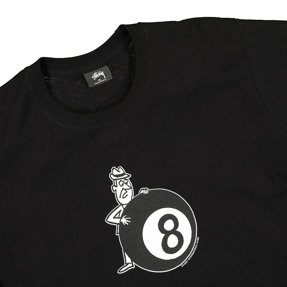 Stussy Behind The 8 Ball Tee Black T-Shirts Close-up | Overkill