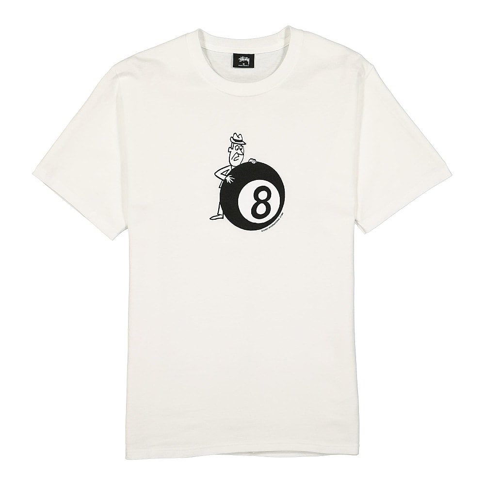 Stussy Behind The 8 Ball Tee White T-Shirts 1904616 / 1201 | Overkill