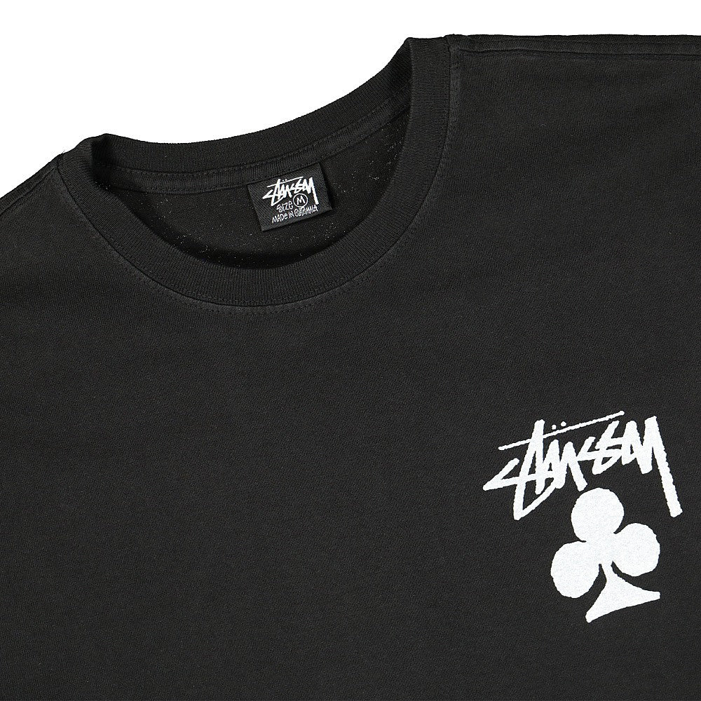 Stussy Club Pigment Dyed Tee Black T-Shirts Close-up | Overkill
