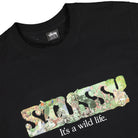 Stussy Its A Wild Life Tee Black T-Shirts Close-up | Overkill