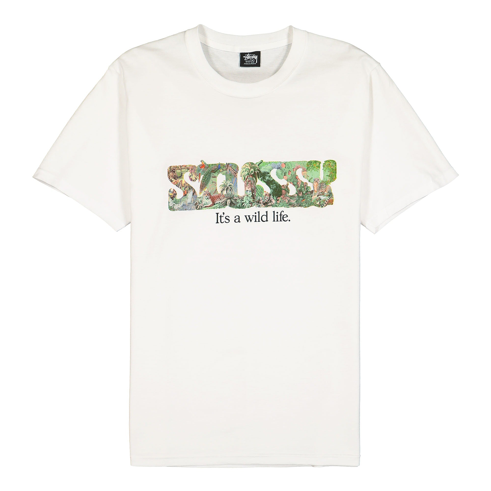 Stussy Its A Wild Life Tee White T-Shirts 1904688 / 1201 | Overkill