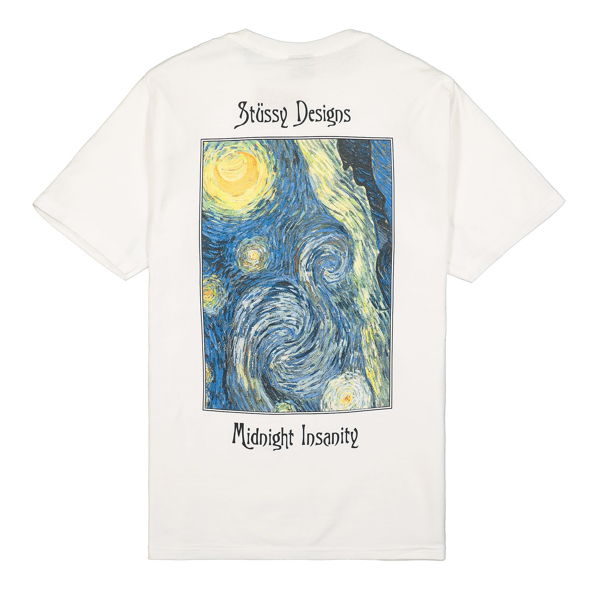 Stussy Midnight Insanity Tee White T-Shirts Material | Overkill