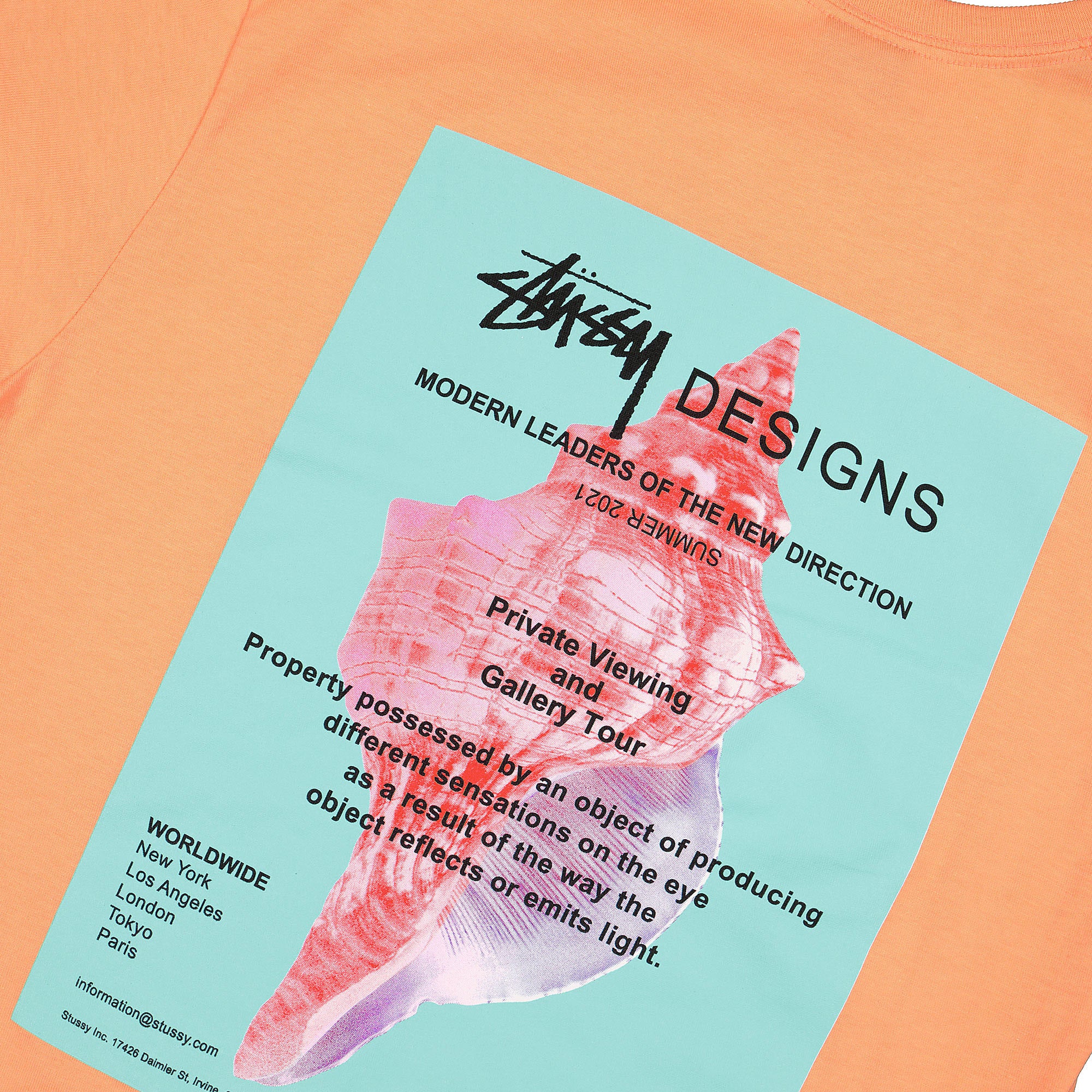 Stussy Modern Leaders Tee Peach T-Shirts Detailfoto | Overkill