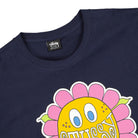 Stussy Happy Flower Tee Navy T-Shirts Close-up | Overkill
