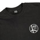 Stussy Peace Dot Pigment Dyed Tee Black T-Shirts Close-up | Overkill