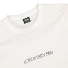 Stussy Love & Unity Tee White T-Shirts Close-up | Overkill