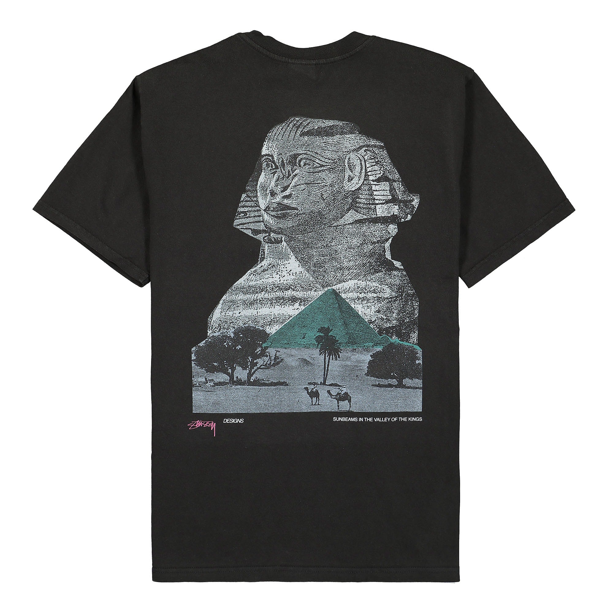 Stussy Sphinx Pigment Dyed Tee Black T-Shirts Material | Overkill