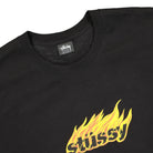 Stussy Flames Tee Black T-Shirts Close-up | Overkill