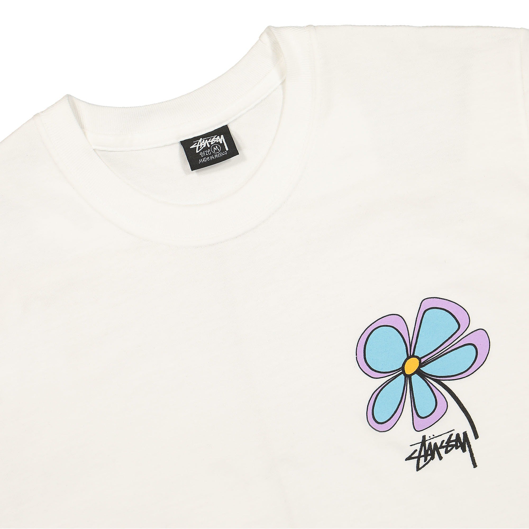 Stussy Flower Tee White T-Shirts Close-up | Overkill