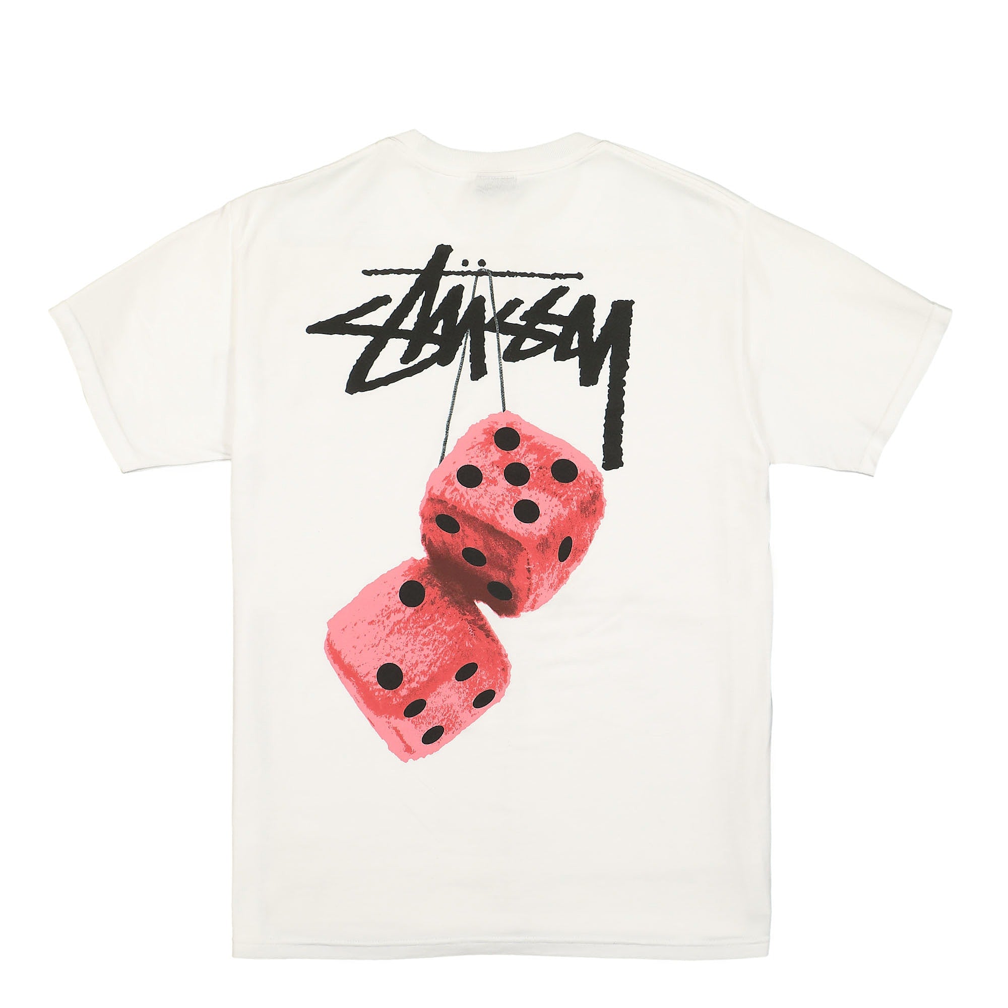 Stussy Fuzzy Dice Tee White T-Shirts Material | Overkill