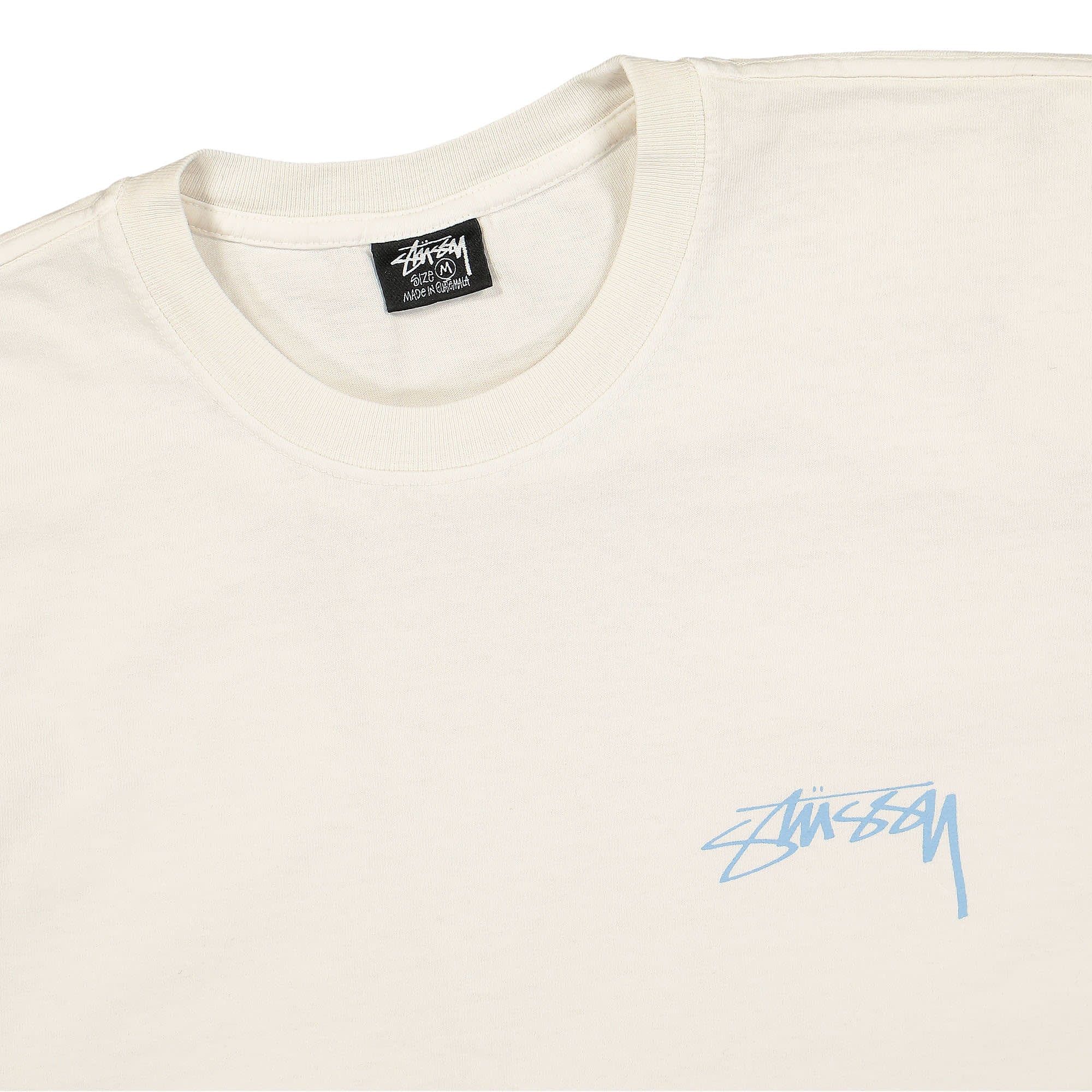Stussy Statue Pigment Dyed Tee Natural T-Shirts Close-up | Overkill