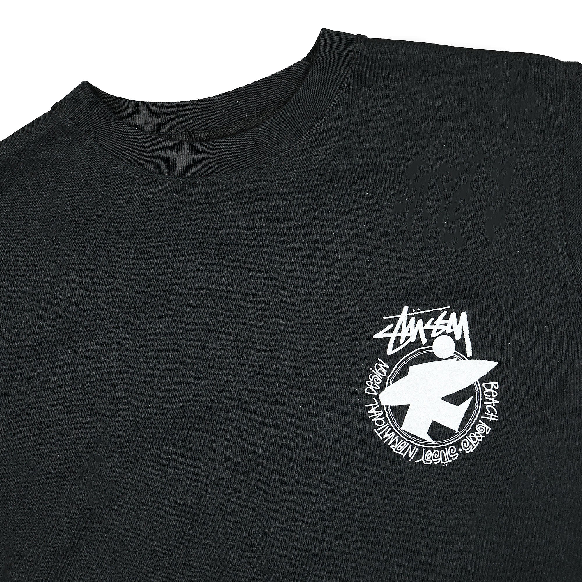 Stussy Beach Roots Pigment Dyed Tee Black T-Shirts Close-up | Overkill
