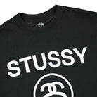 Stussy No.4 Pigment Dyed Tee Black T-Shirts Close-up | Overkill